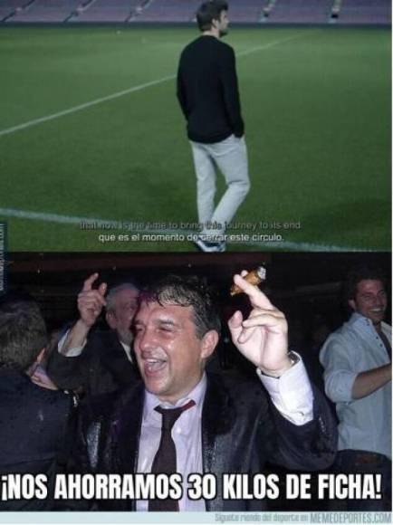 Los mejores memes que dejó el último partido de Piqué en el Barcelona