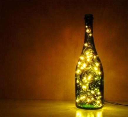 Decoración de botellas de vidrio