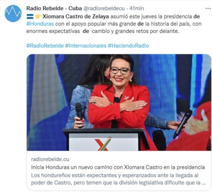 Destacando algunos de sus hitos: así informó el mundo la asunción de Xiomara Castro