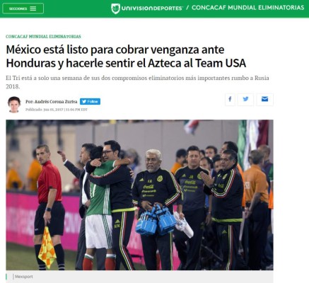 ¿Cómo ve la prensa internacional el duelo entre México y Honduras?