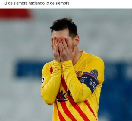 Con memes destrozan a Messi y el Barcelona tras nueva eliminación en Champions