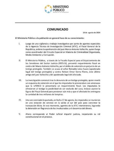 ¿Cómo fue la reunión del juez Marco Vallecillo para supuesta extorsión a testigo protegido?