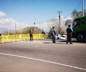 La Policía mantiene un estricto control de la circulación de personas por las principales ciudades del departamento de Comayagua.