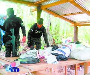 (1) El operativo se ejecutó ayer desde las 5:00 de la mañana en la aldea Armenta y en la cordillera El Merendón.