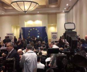 Miembros de la Unión Europea que presenciaron las elecciones en Honduras, brindaron su informe preliminar. ...
