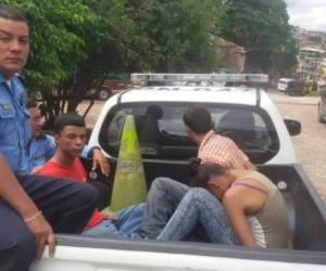 Tras la captura fueron trasladados hacia la Posta Policial de Belén, donde se les descubrió que los tres tienen un rosario de delitos.