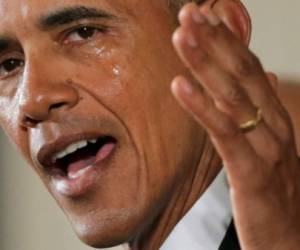 Barack Obama llora el 05 de enero al recordar a las víctimas de tiroteo en Sandy Hook que dejó 26 muertos en Connecticut (Foto: CNN/ El Heraldo Honduras/ Noticias de Honduras)