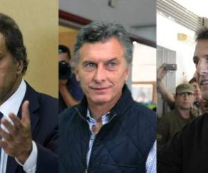 Los favoritos para ganar la contienda electoral en Argentina. Si no suman un 40% se irán a segunda vuelta en Noviembre.