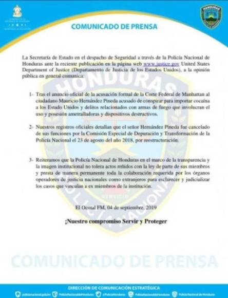 ¿De qué delitos acusa EUA a Mauricio Hernández Pineda? Detalles de los cargos