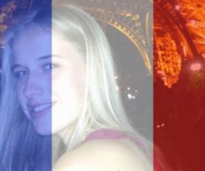 La foto de perfil de Facebook de Isobel, con el apoyo a Francia tras los atentados. (Foto Facebook).