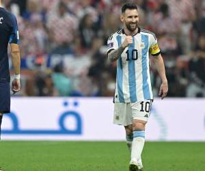 La Pulga no pudo esconder su cara de felicidad ante el triunfo de Argentina sobre Croacia.