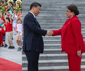 El presidente de China, Xi Jinping, ofreció una gran ceremonia de bienvenida en honor de la mandataria de Honduras, Xiomara Castro. La reunión entre ambas delegaciones se llevó a cabo en el Gran Palacio del Pueblo. Aquí las imágenes del cálido recibimiento.