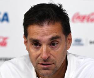 Diego Alonso conpareció en rueda de prensa después de la eliminación uruguaya del Mundial.
