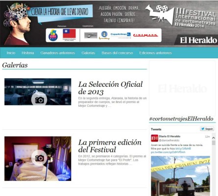 No deje de participar en el festival de Cortometrajes