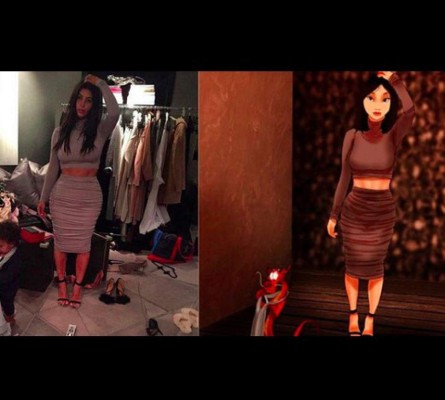 Las princesas de Disney se transforman en Kim Kardashian