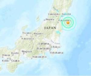 La sacudida, cuyo epicentro se situó 54 km al este de Namie, en la prefectura de Fukushima, se sintió en amplias zonas de la región a las 19:23 (05:23 de Ecuador) de este 4 de agosto del 2019. Foto: USGS