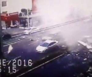 El video de la fuerte explosión quedó registrado.