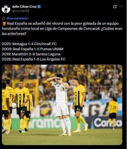 Mr Chip y famoso hondureño explotan: La reacción de la prensa tras goleada de LAFC a Real España