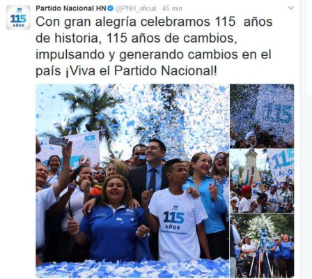 Partido Nacional cumple 115 años de fundación
