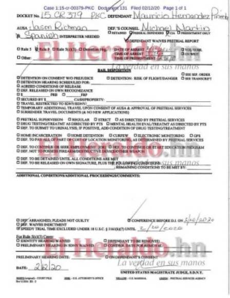 ¿De qué delitos acusa EUA a Mauricio Hernández Pineda? Detalles de los cargos