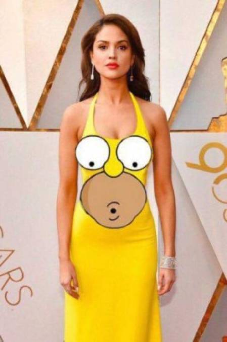 Los memes del vestido que Eiza González usó en los Premios Oscar arrasan en internet