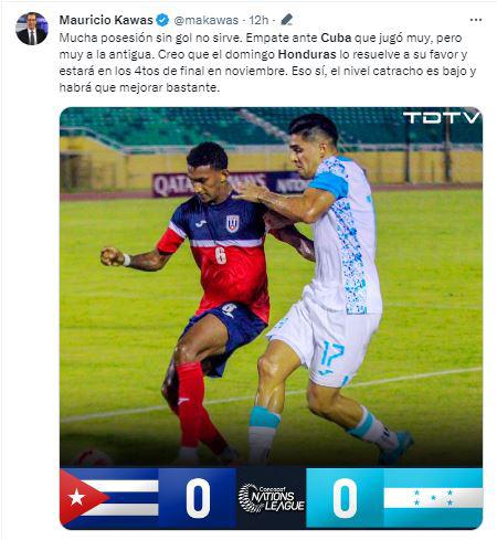 ”Penoso”, “conformistas”, “no estamos para competir”: prensa deportiva arremete contra Honduras tras empate ante Cuba