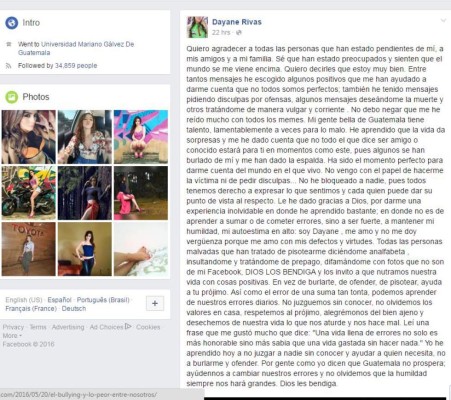 Modelo guatemalteca es criticada por no saber sumar