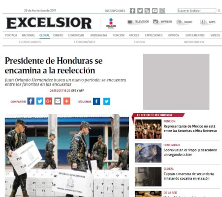 Esto dicen los medios internacionales sobre las elecciones de Honduras
