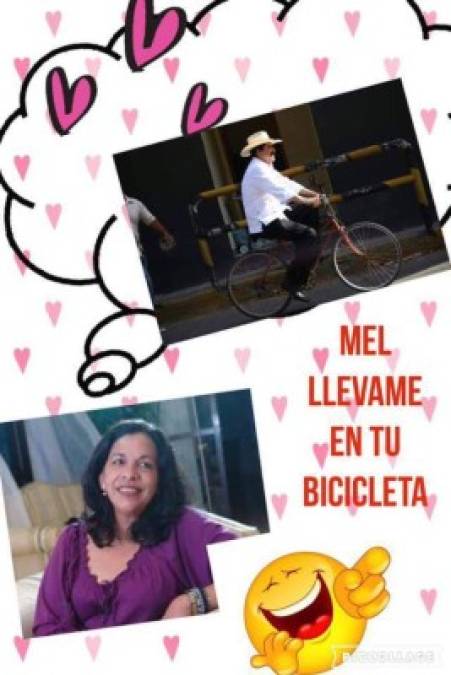 Divertidos memes de Mel Zelaya en bicicleta