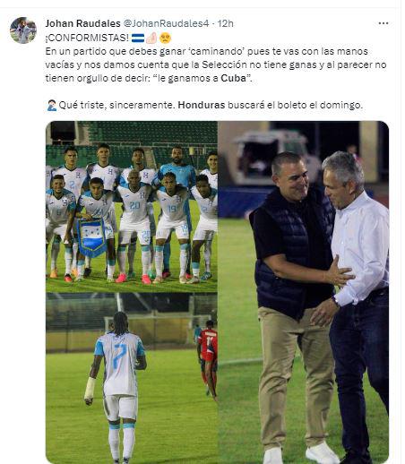 ”Penoso”, “conformistas”, “no estamos para competir”: prensa deportiva arremete contra Honduras tras empate ante Cuba