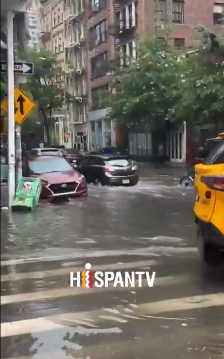Fuerte lluvia genera caos en New Jersey previo a final del Mundial entre España y Argentina