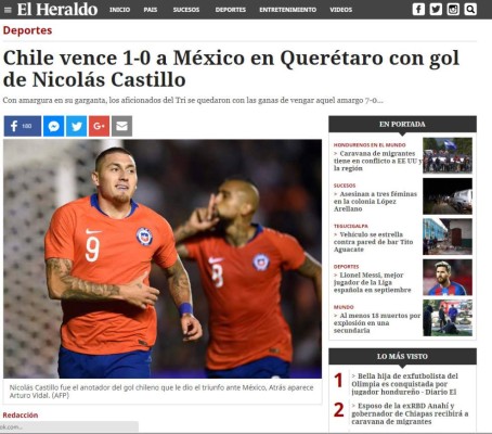 Portadas de medios mexicanos no perdonan al Tri tras la derrota ante Chile