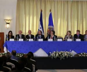 Presentación de la Maccih en Honduras se llevó a cabo este lunes en la capital FOTO: Marvin Salgado.