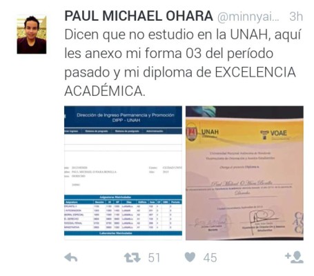 Continúa cruce de palabras entre rectora de la UNAH y estudiante en Twitter