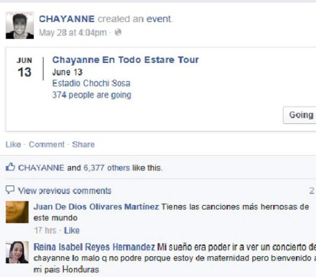 Chayanne llega este 13 de junio a Tegucigalpa