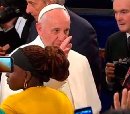 Garífunas hondureños dieron la bienvenida al Papa en Nueva York