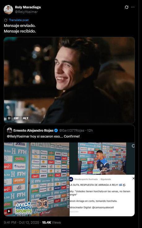 Kervin Arriaga desata polémica tras sacarle una horchata a Rely Maradiaga: ¿Qué lo provocó?