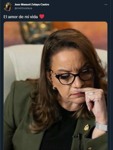 Melito Zelaya a Xiomara Castro: “El amor de mi vida”