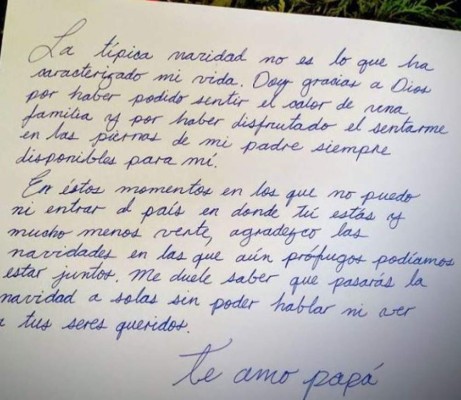 La carta que la hija de 'El Chapo' Guzmán dedicó a su padre en Navidad