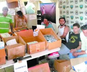 Cuatro personas fueron capturadas en el laboratorio clandestino en Talanga.