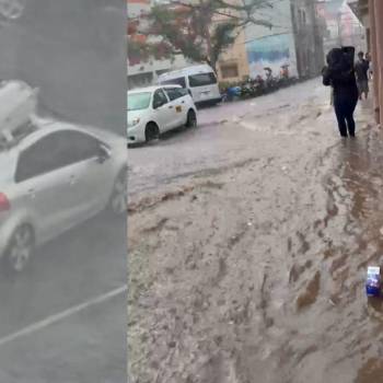 Imágenes de las lluvias intensas en la capital; emergencias y alertas activadas