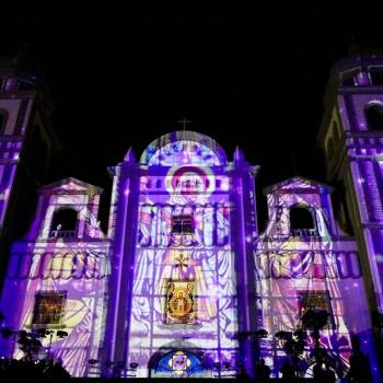 Con espectacular video mapping celebran alborada a la Virgen de Suyapa