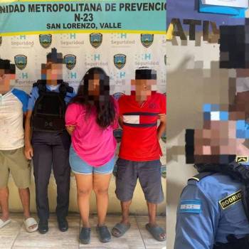 Momento en el que atacan a policías durante el arresto de una mujer en San Lorenzo: hay tres detenidos