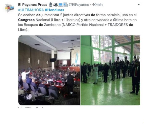 Medios internacionales destacan elección de junta directiva en el Congreso Nacional y otra paralela (FOTOS)