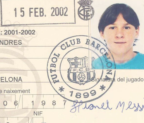 Lionel Messi cumple 12 años años con el Barcelona