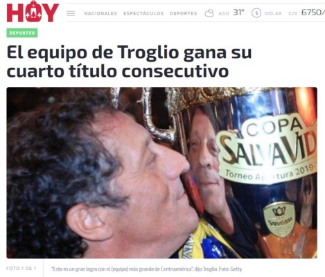 Prensa internacional destaca tetracampeonato del Olimpia de Pedro Troglio