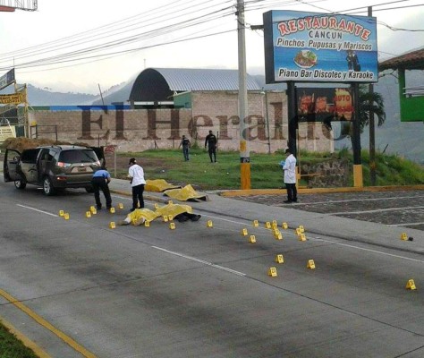 Matan a cuatro sujetos en la salida de Tegucigalpa al norte de Honduras