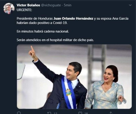 Así informaron medios internacionales que el presidente Hernández tiene covid-19