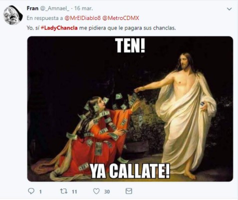Con memes se burlan de 'lady chanclas' por pedir que le paguen sus sandalias tras ser pisoteada
