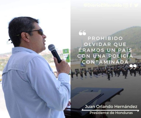 FOTOS: Las frases de JOH durante sexto aniversario de la PMOP